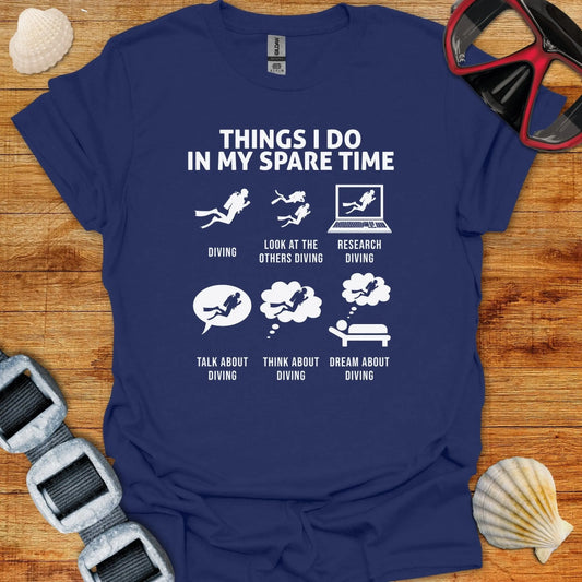 T-Shirt Navy / S Dive Things I Do T-Shirt