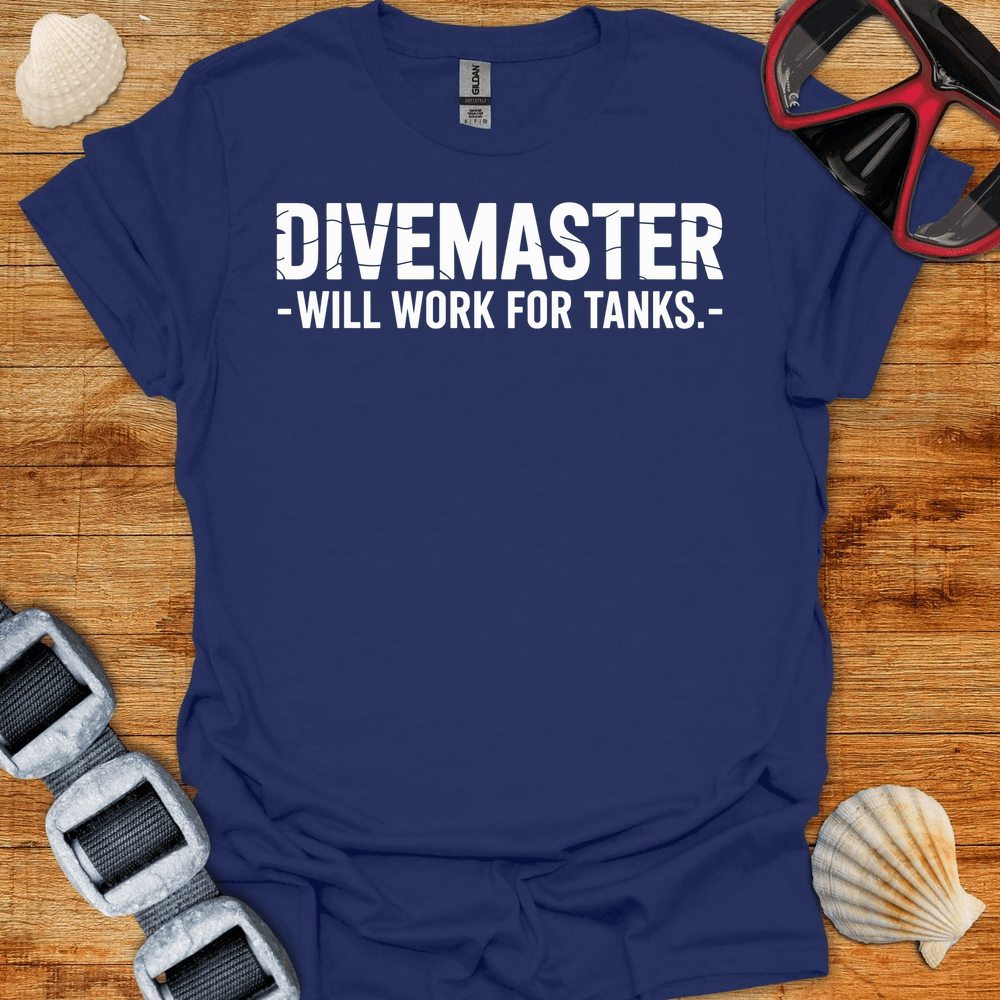 T-Shirt Navy / S Divemaster For Tanks T-Shirt