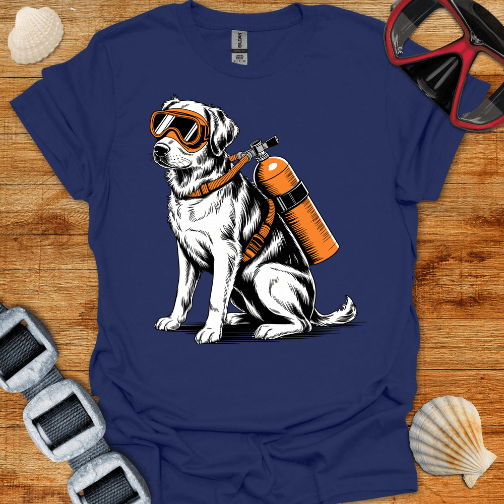 T-Shirt Navy / S Diving Dog T-Shirt