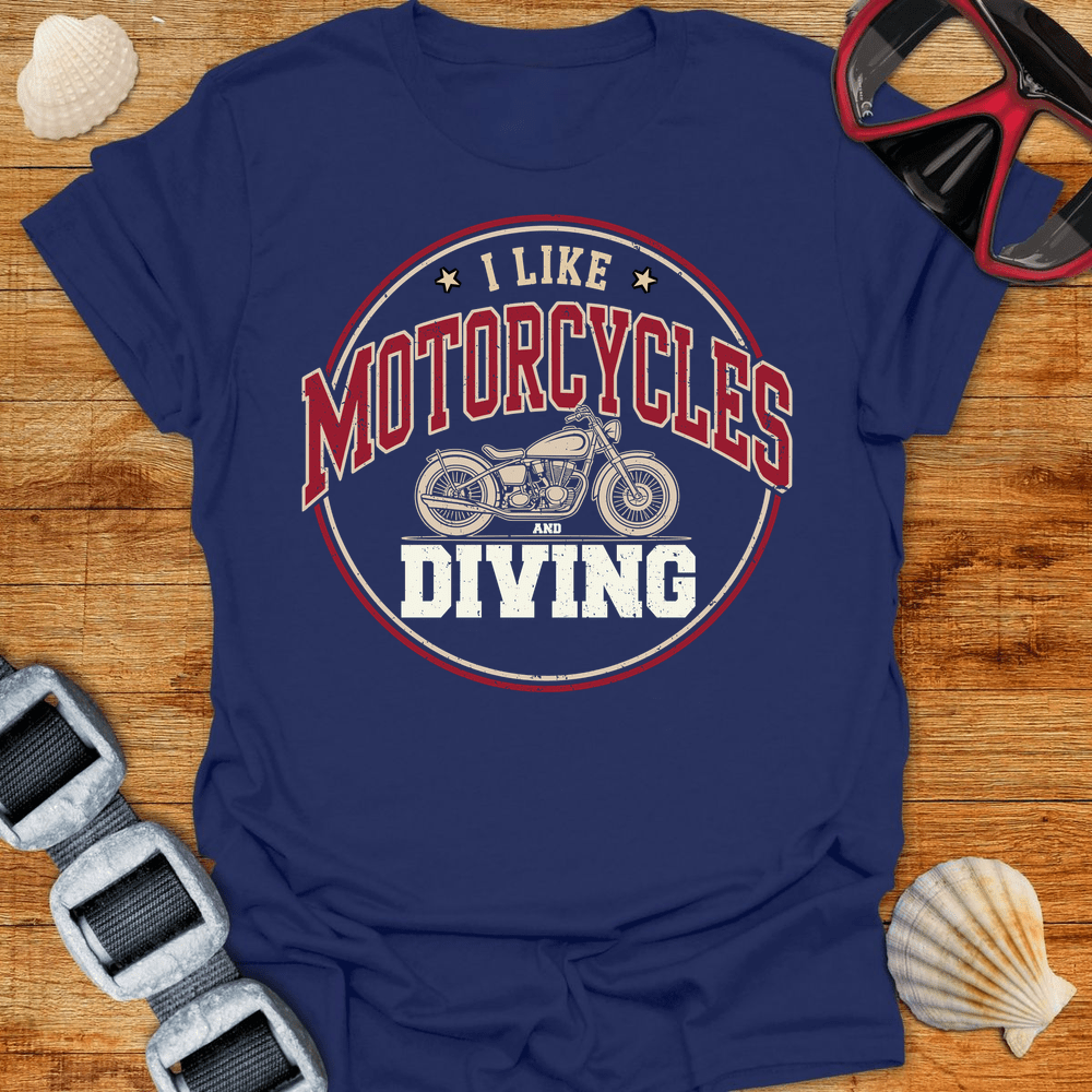 T-Shirt Navy / S Diving & Motorcycles T-Shirt