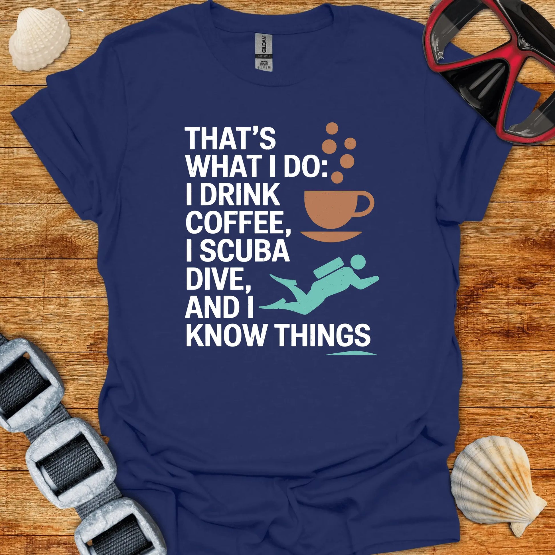T-Shirt Navy / S Do Coffee & Dive T-Shirt
