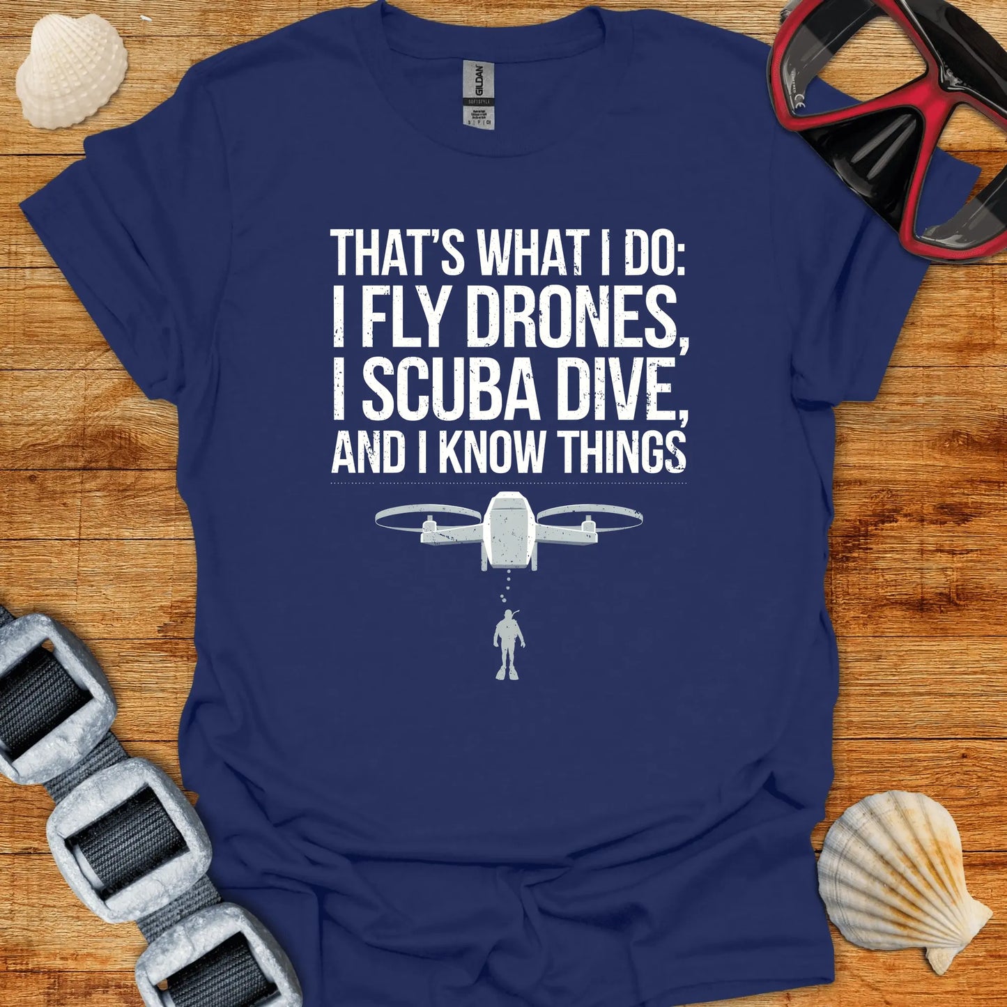 T-Shirt Navy / S Do Drones & Dive T-Shirt