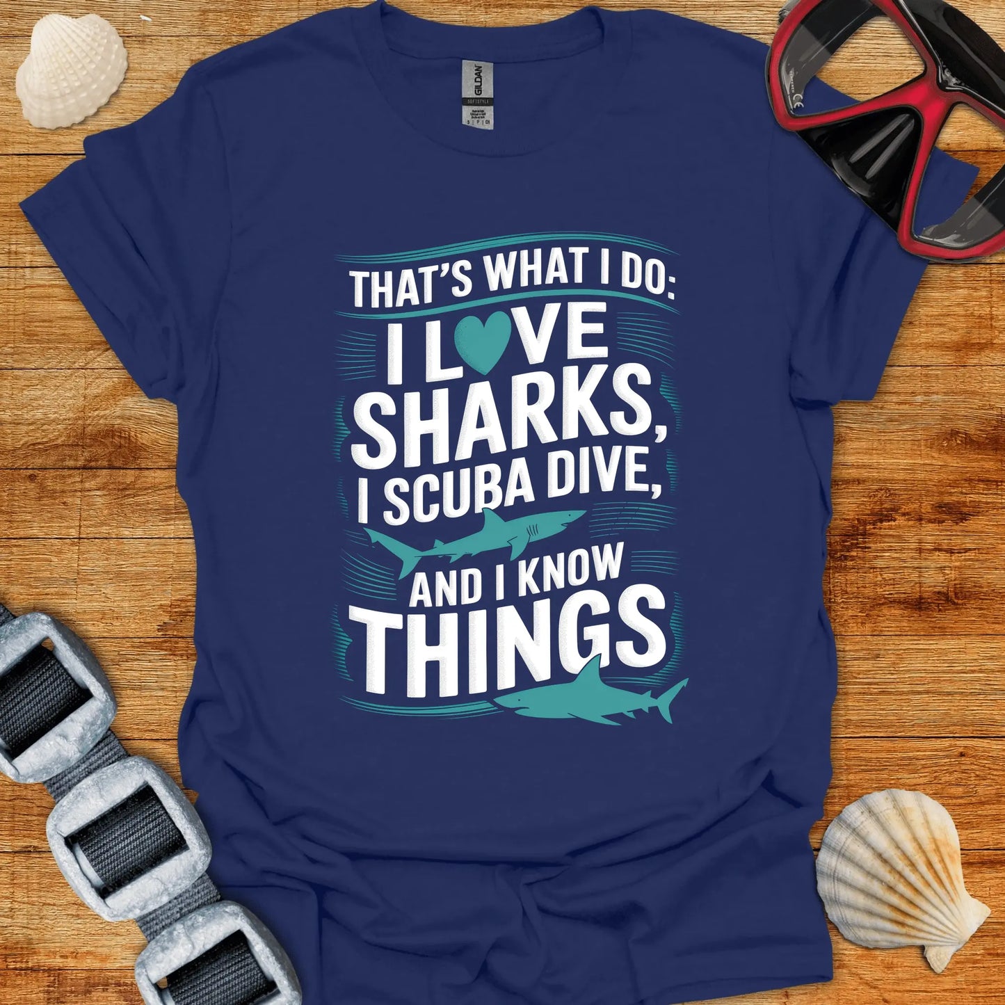 T-Shirt Navy / S Do Sharks & Dive T-Shirt