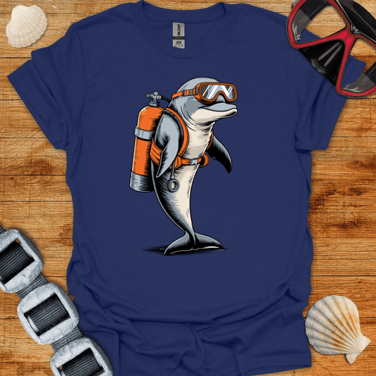 T-Shirt Navy / S Dolphin Diver T-Shirt