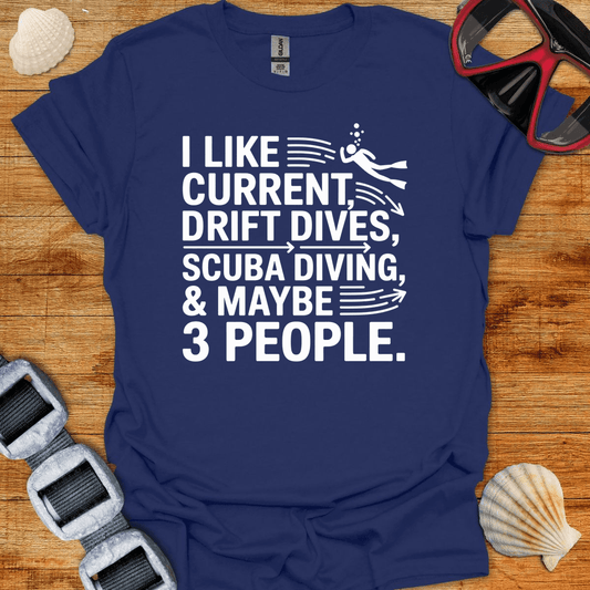 T-Shirt Navy / S I Like Current T-Shirt