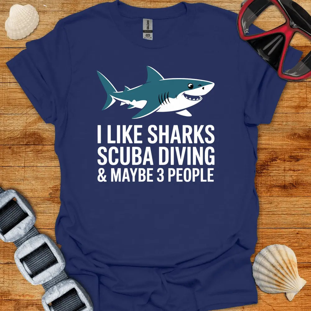 T-Shirt Navy / S I Like Sharks T-Shirt