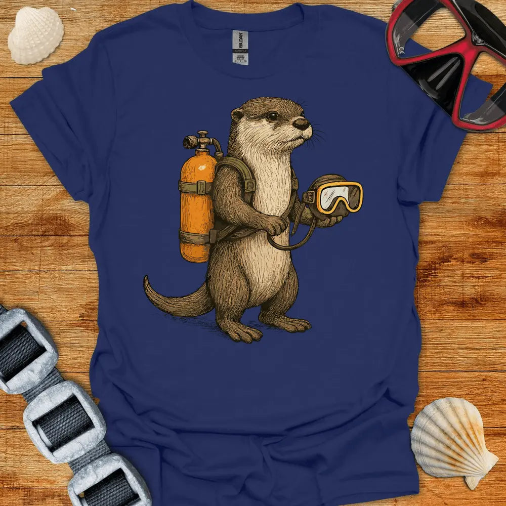 T-Shirt Navy / S Scuba Otter T-Shirt