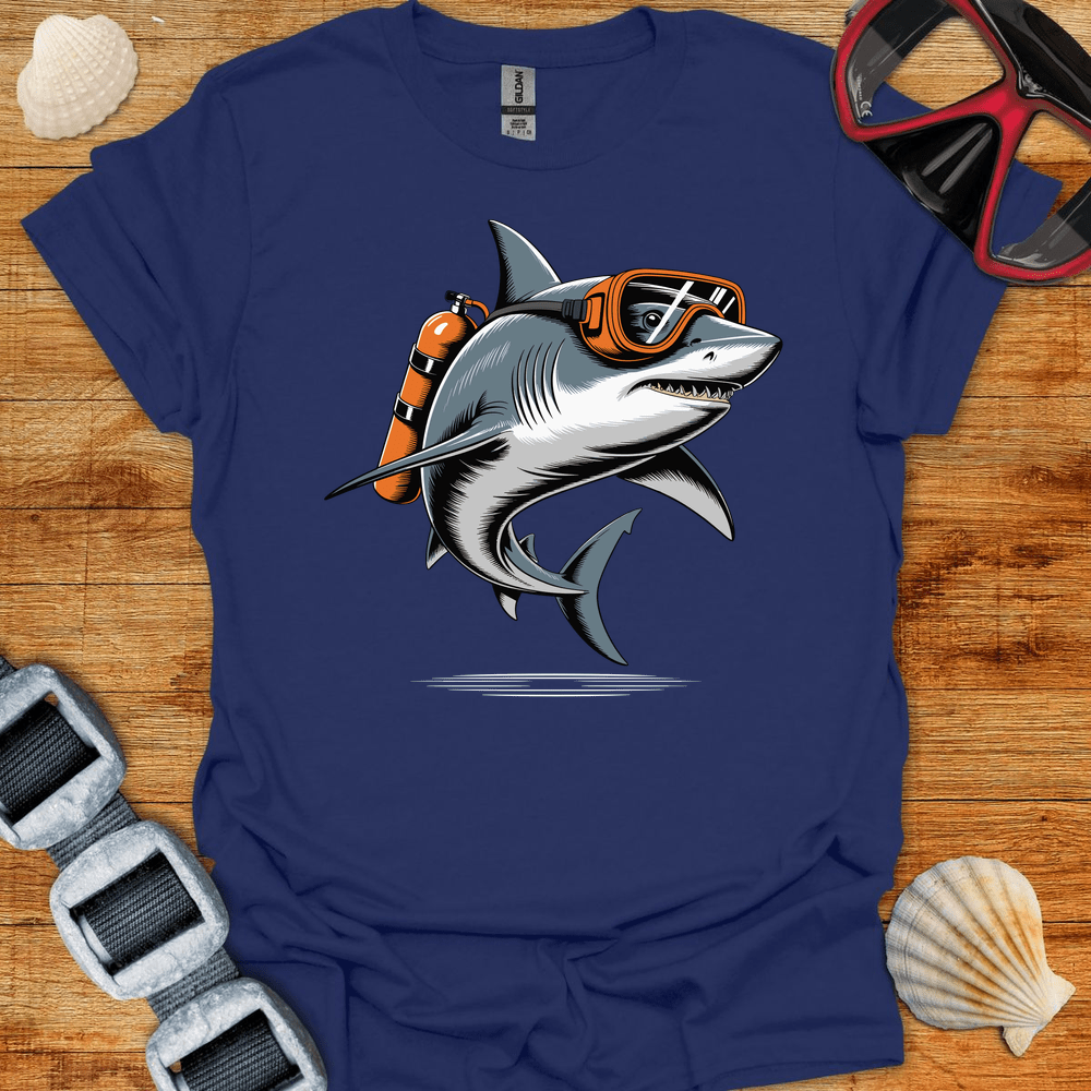 T-Shirt Navy / S Shark Diver T-Shirt