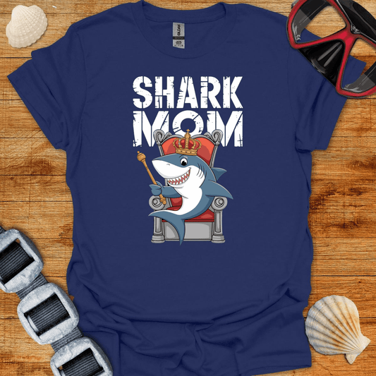 T-Shirt Navy / S Shark Mom Queen T-Shirt