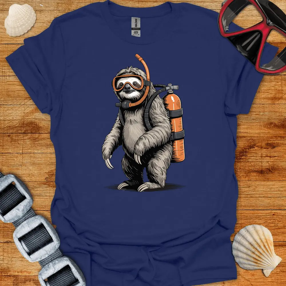 T-Shirt Navy / S Sloth Diver T-Shirt