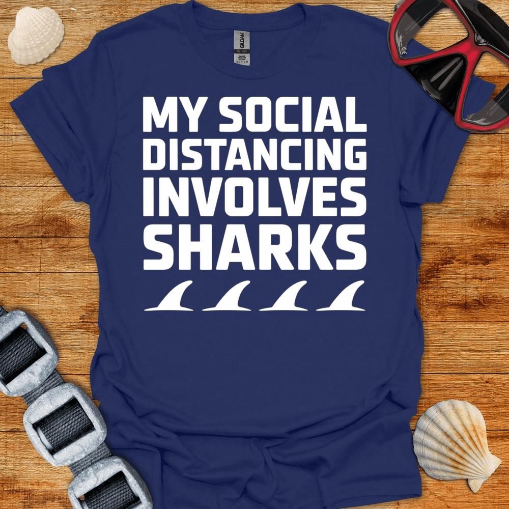 T-Shirt Navy / S Social Distancing T-Shirt