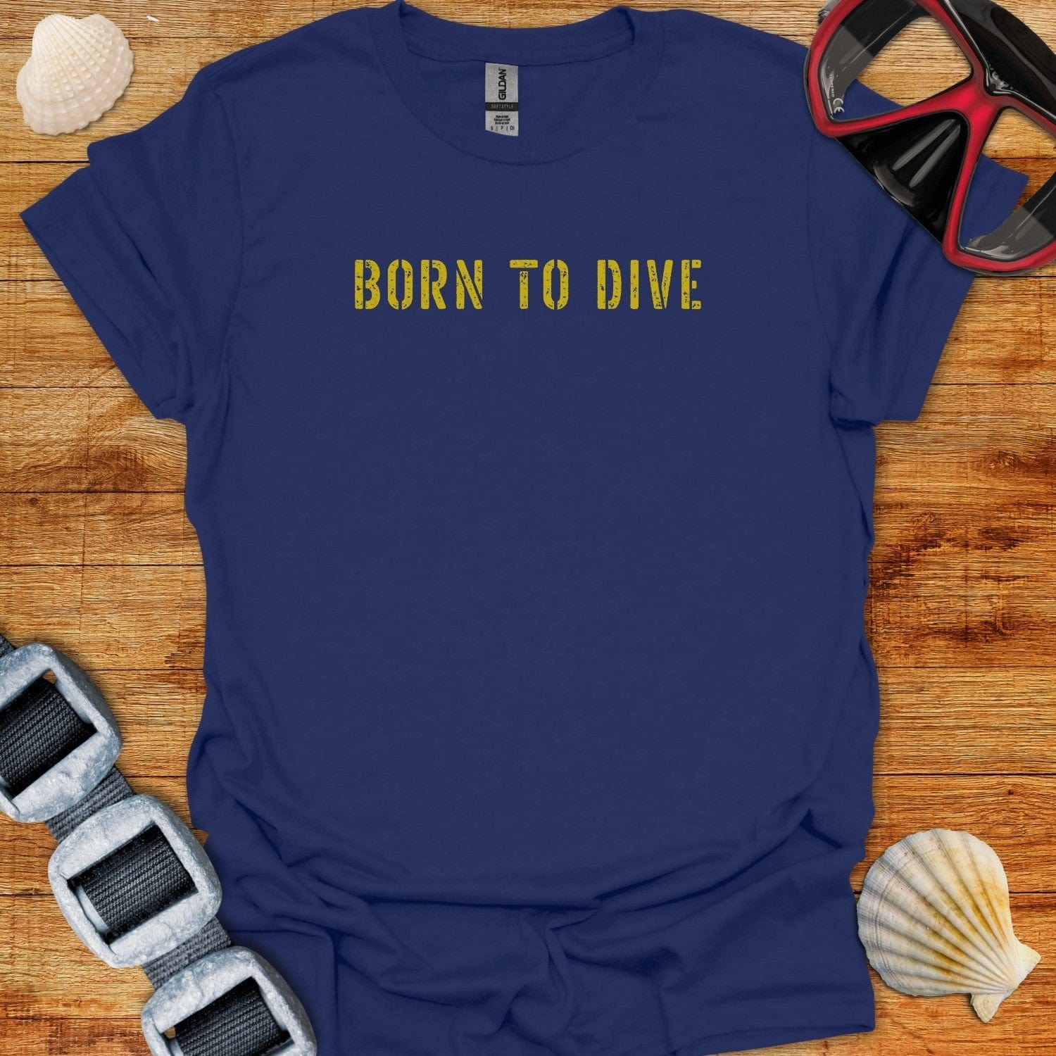 T-Shirt Navy / XS Born To Dive