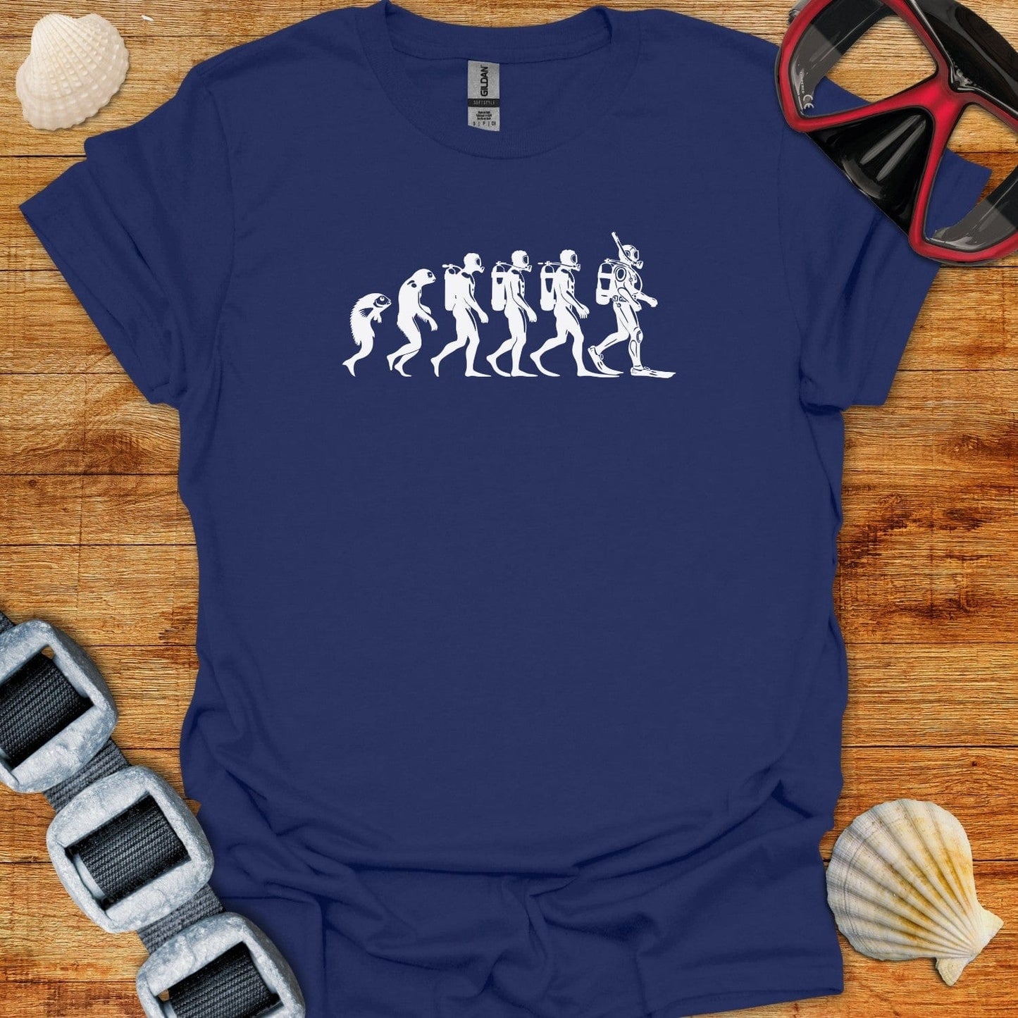 T-Shirt Navy / XS Evolution From The Ocean