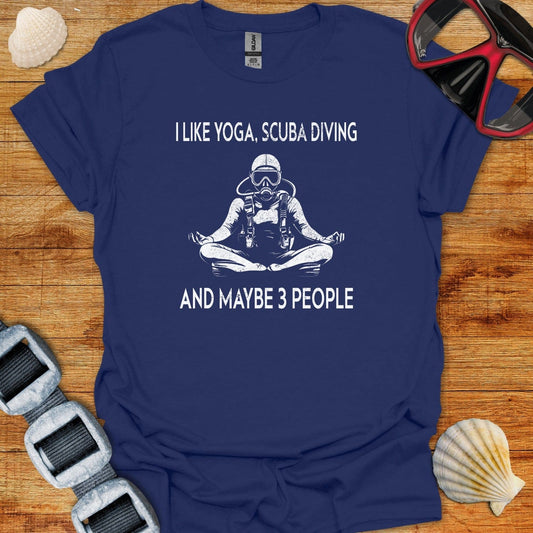 T-Shirt Navy / XS I Like Yoga And Scuba Diving