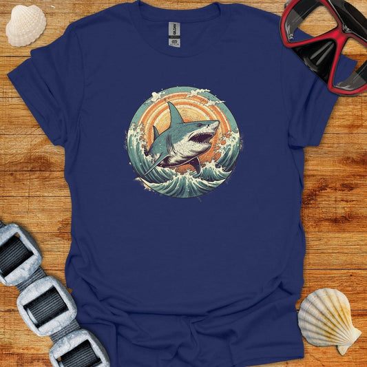 T-Shirt Navy / XS Retro Shark