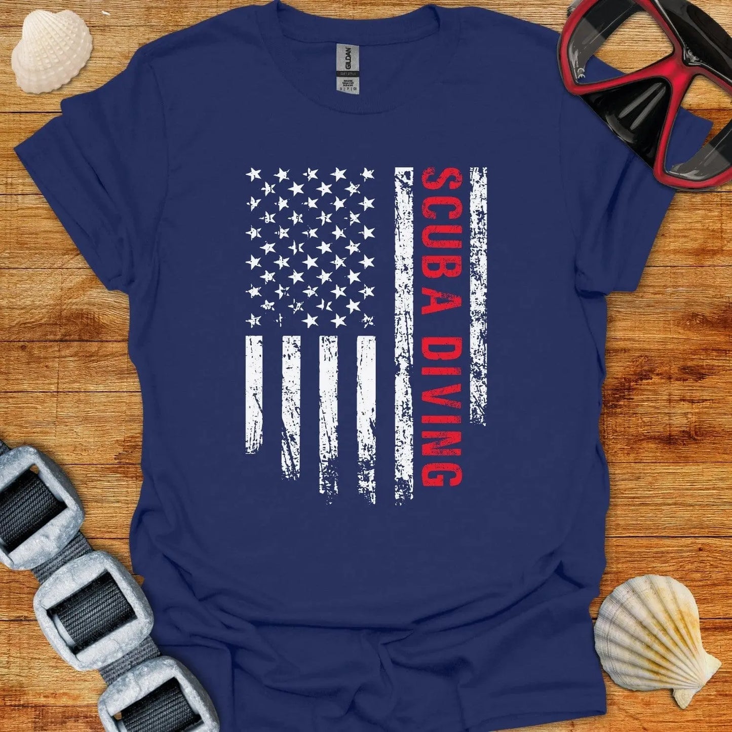 T-Shirt Navy / XS USA Scuba Diving