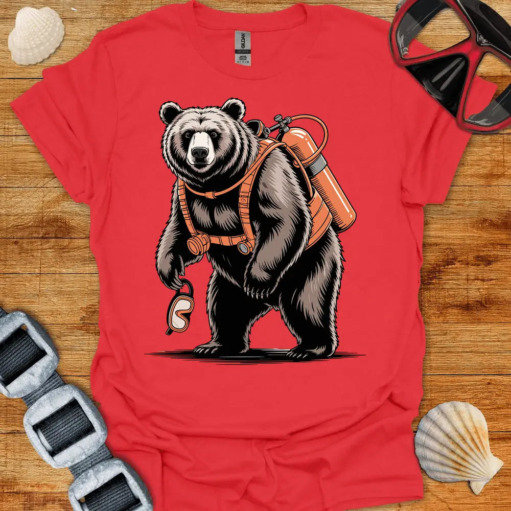 T-Shirt Red / S Bear Diver T-Shirt