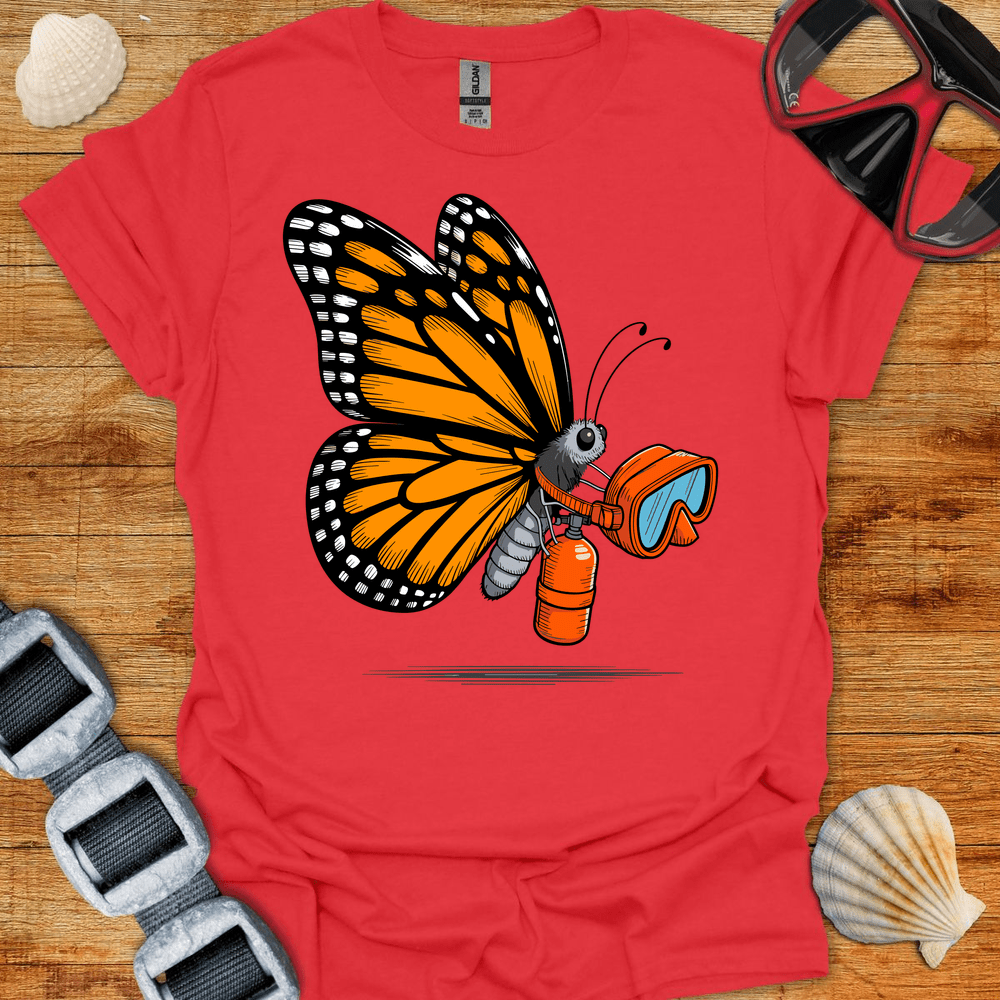 T-Shirt Red / S Butterfly Diver T-Shirt