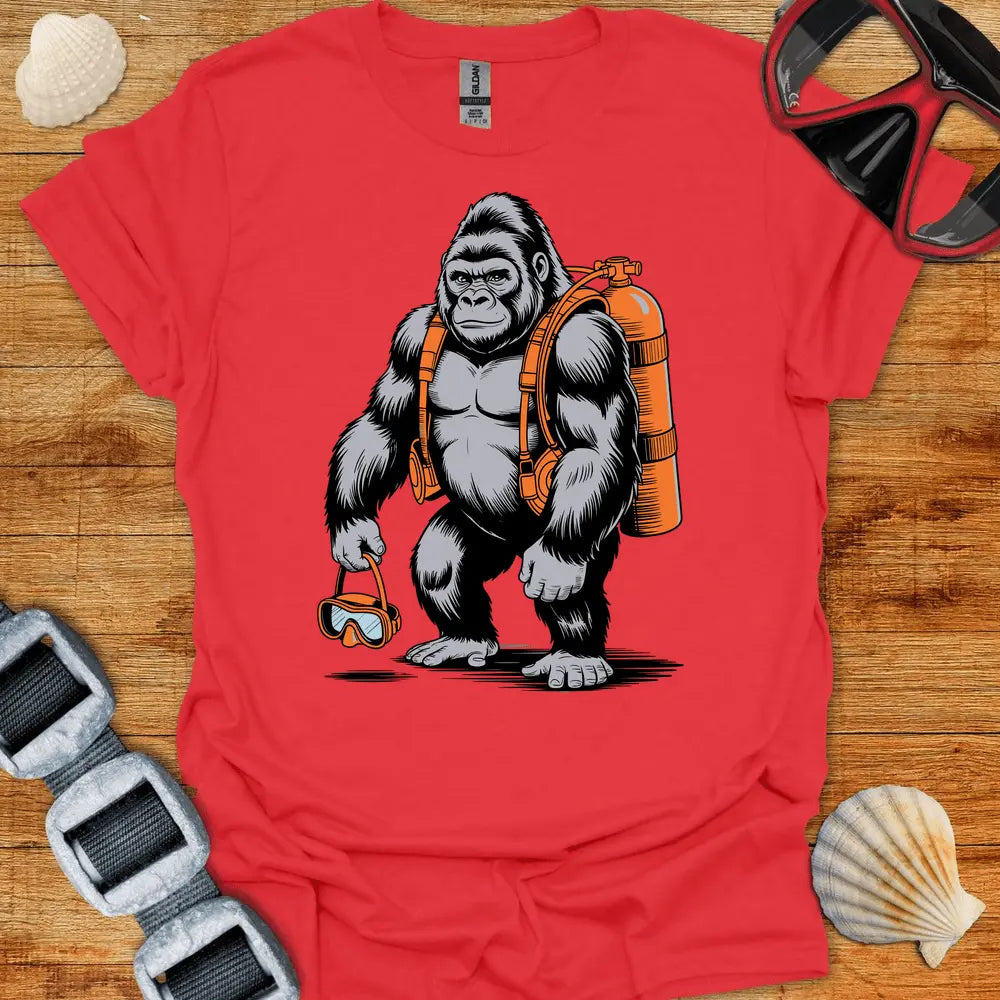 T-Shirt Red / S Gorilla Diver T Shirt