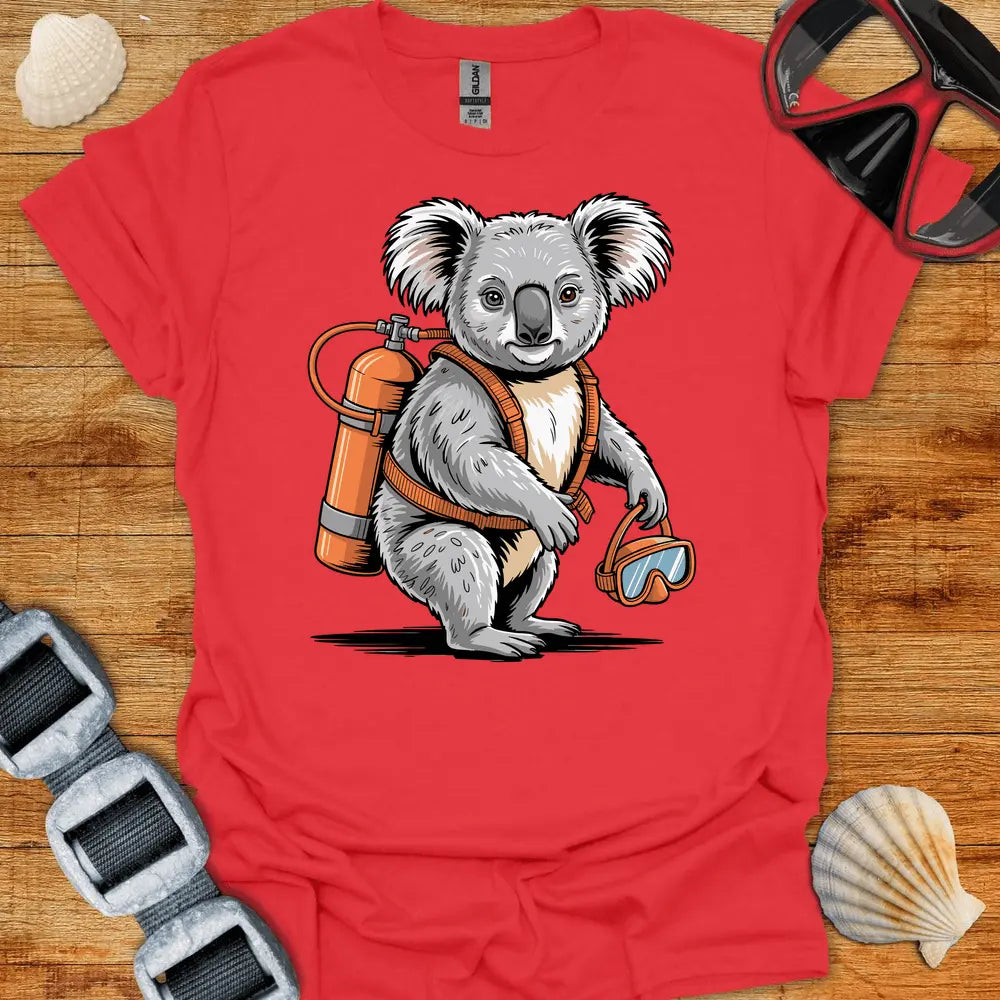 T-Shirt Red / S Koala Diver T Shirt