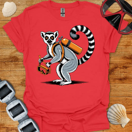 T-Shirt Red / S Lemur Diver T-Shirt