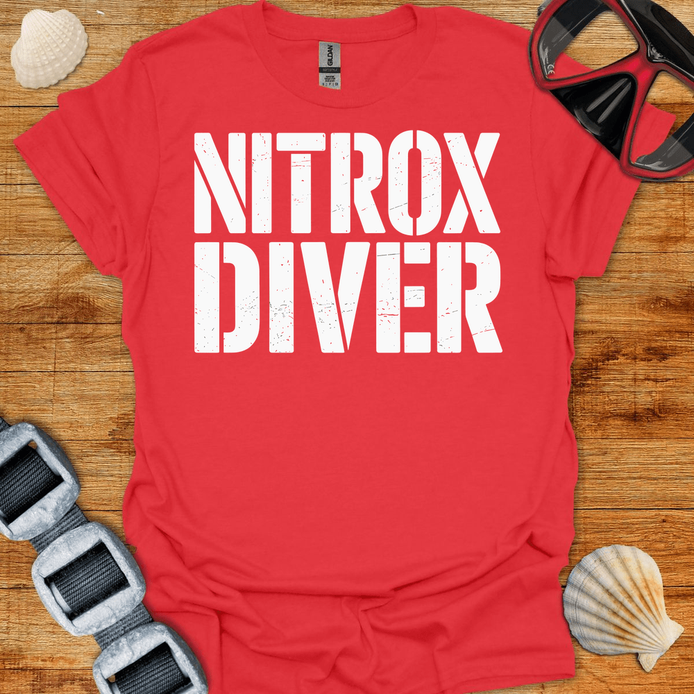 T-Shirt Red / S Nitrox Diver Bold T-Shirt