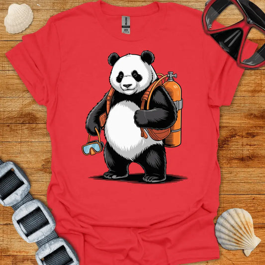 T-Shirt Red / S Panda Diver T-Shirt