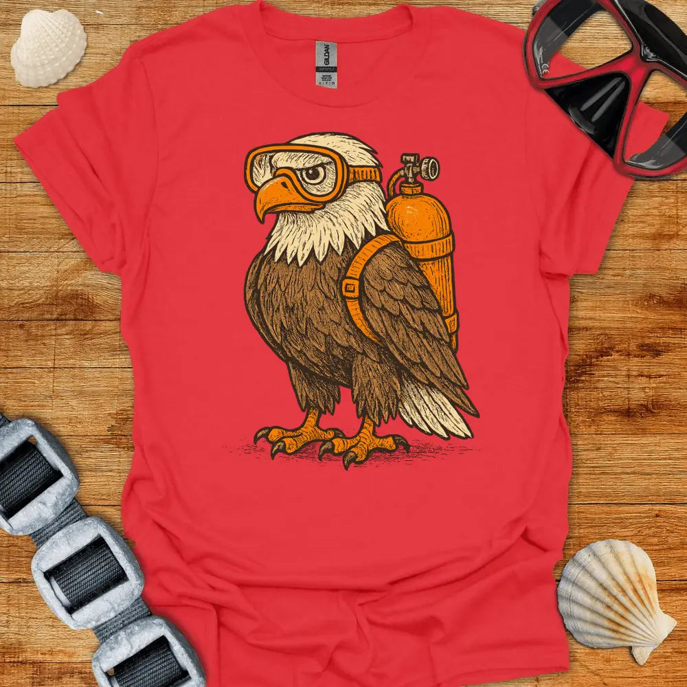 T-Shirt Red / S Scuba Eagle T-Shirt