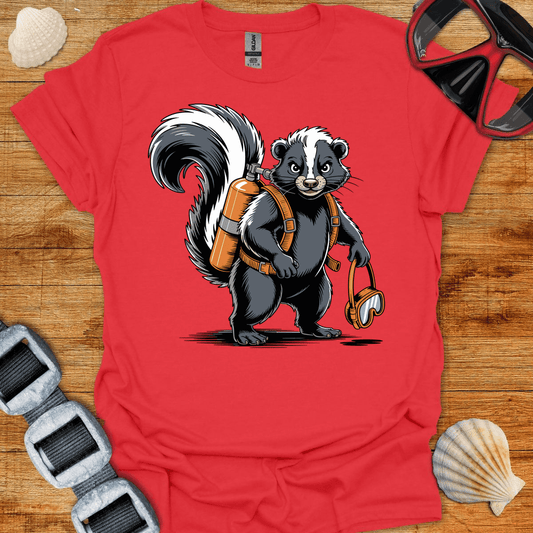 T-Shirt Red / S Skunk Diver T-Shirt