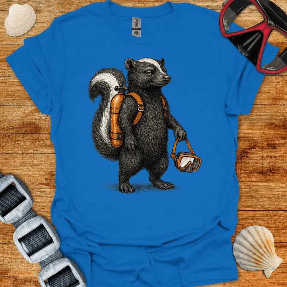 T-Shirt Royal / S Diving Skunk T-Shirt