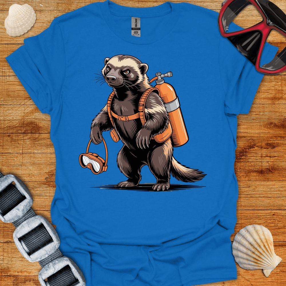 T-Shirt Royal / S Honey Badger Diver T-Shirt