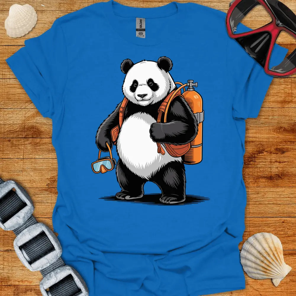 T-Shirt Royal / S Panda Diver T-Shirt