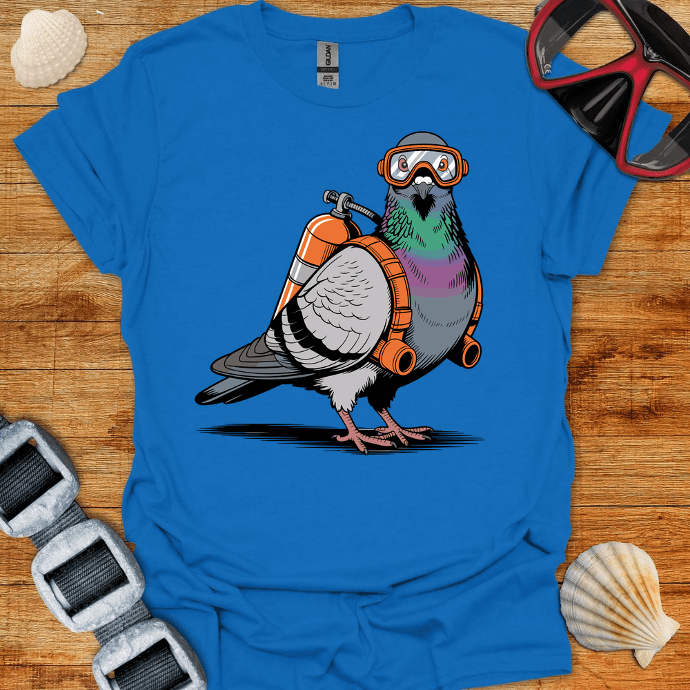 T-Shirt Royal / S Pigeon Diver T-Shirt