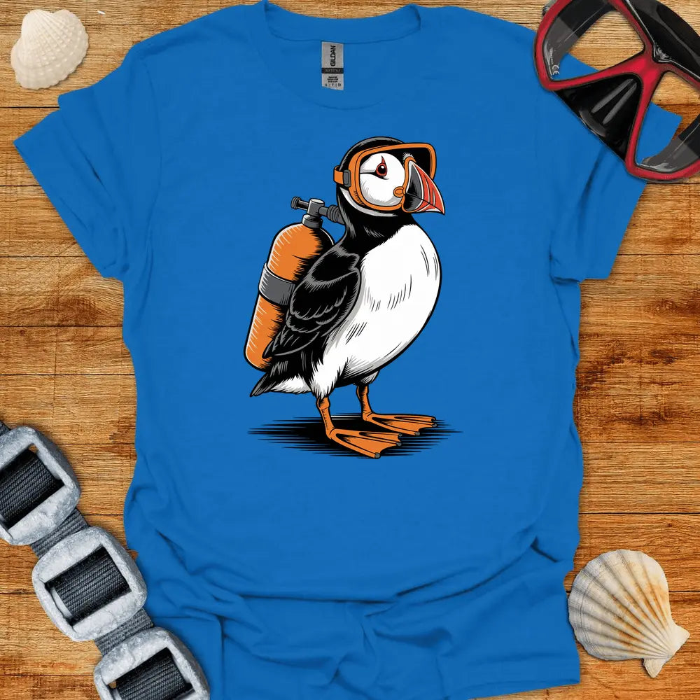 T-Shirt Royal / S Puffin Diver T-Shirt