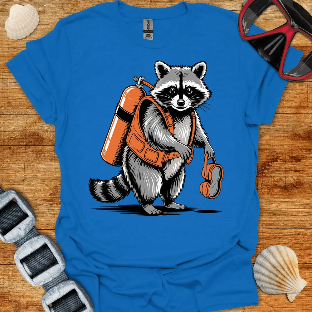 T-Shirt Royal / S Racoon Diver T-Shirt