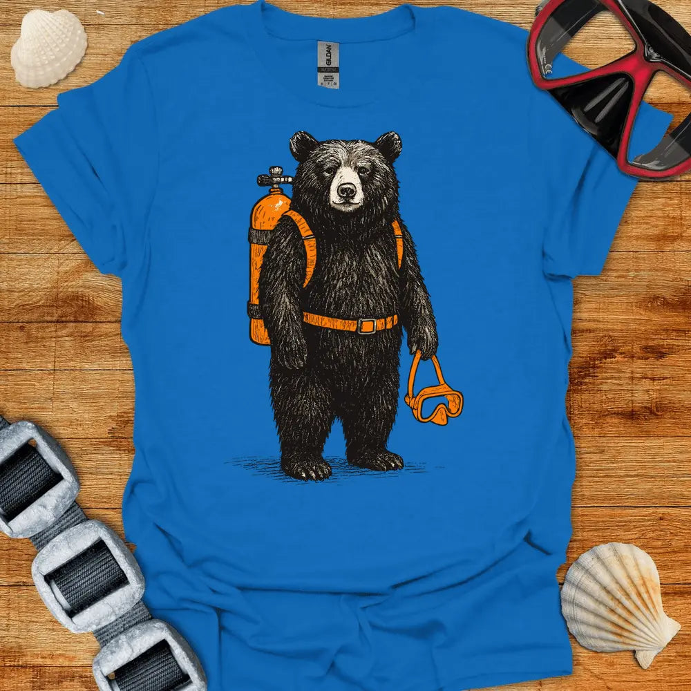 T-Shirt Royal / S Scuba Black Bear T-Shirt