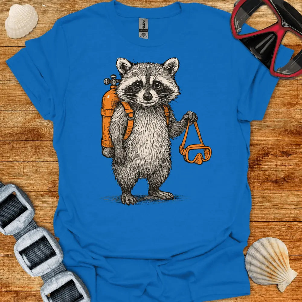 T-Shirt Royal / S Scuba Racoon T-Shirt