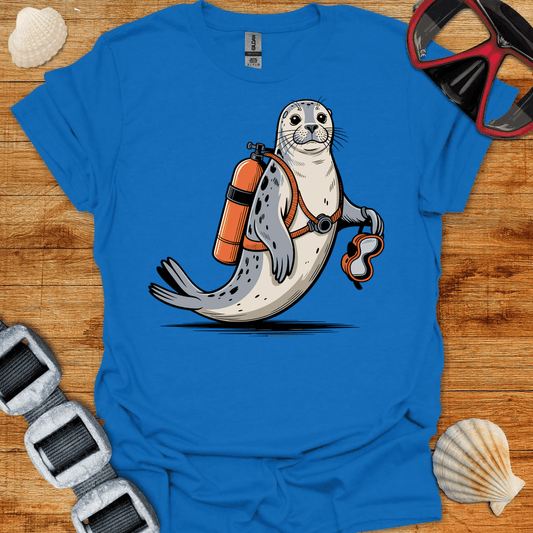 T-Shirt Royal / S Seal Diver T-Shirt