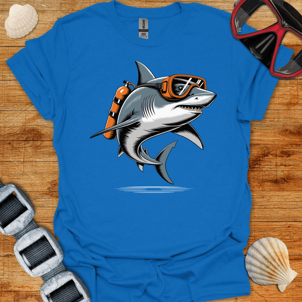 T-Shirt Royal / S Shark Diver T-Shirt