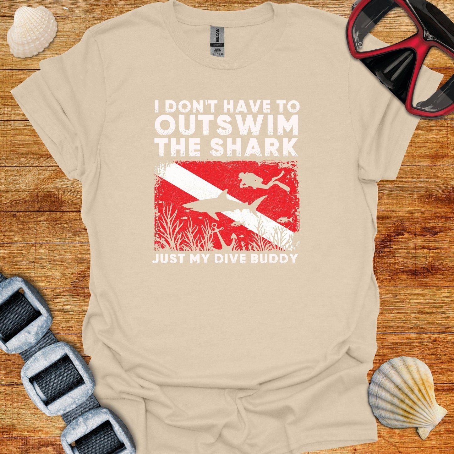 T-Shirt Sand / S Outswim The Shark T-Shirt