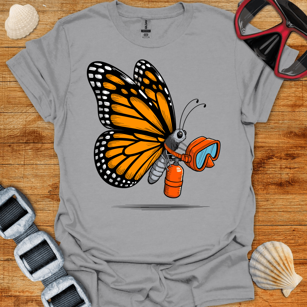 T-Shirt Sport Grey / S Butterfly Diver T-Shirt