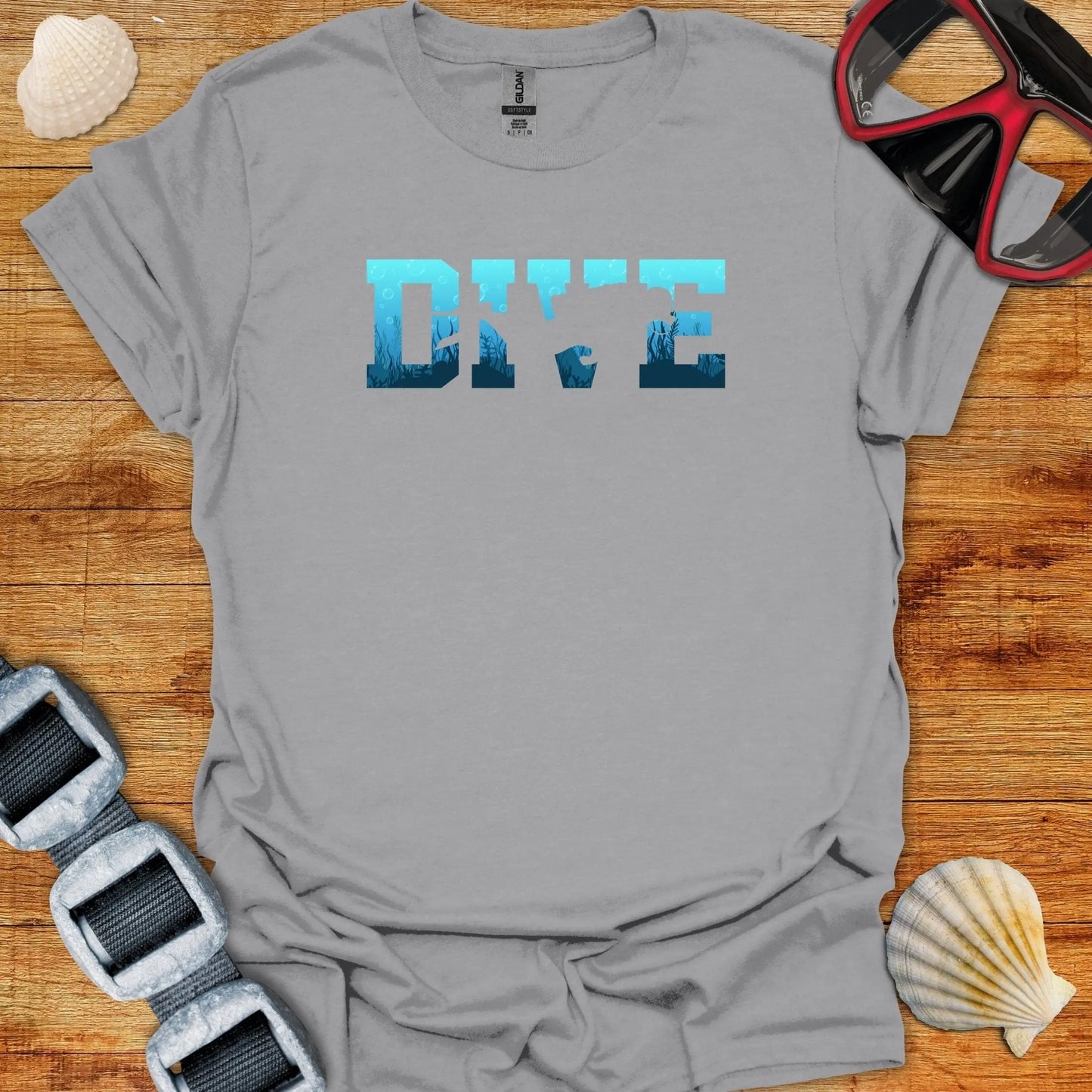 T-Shirt Sport Grey / S Dive Into The Blue T-Shirt