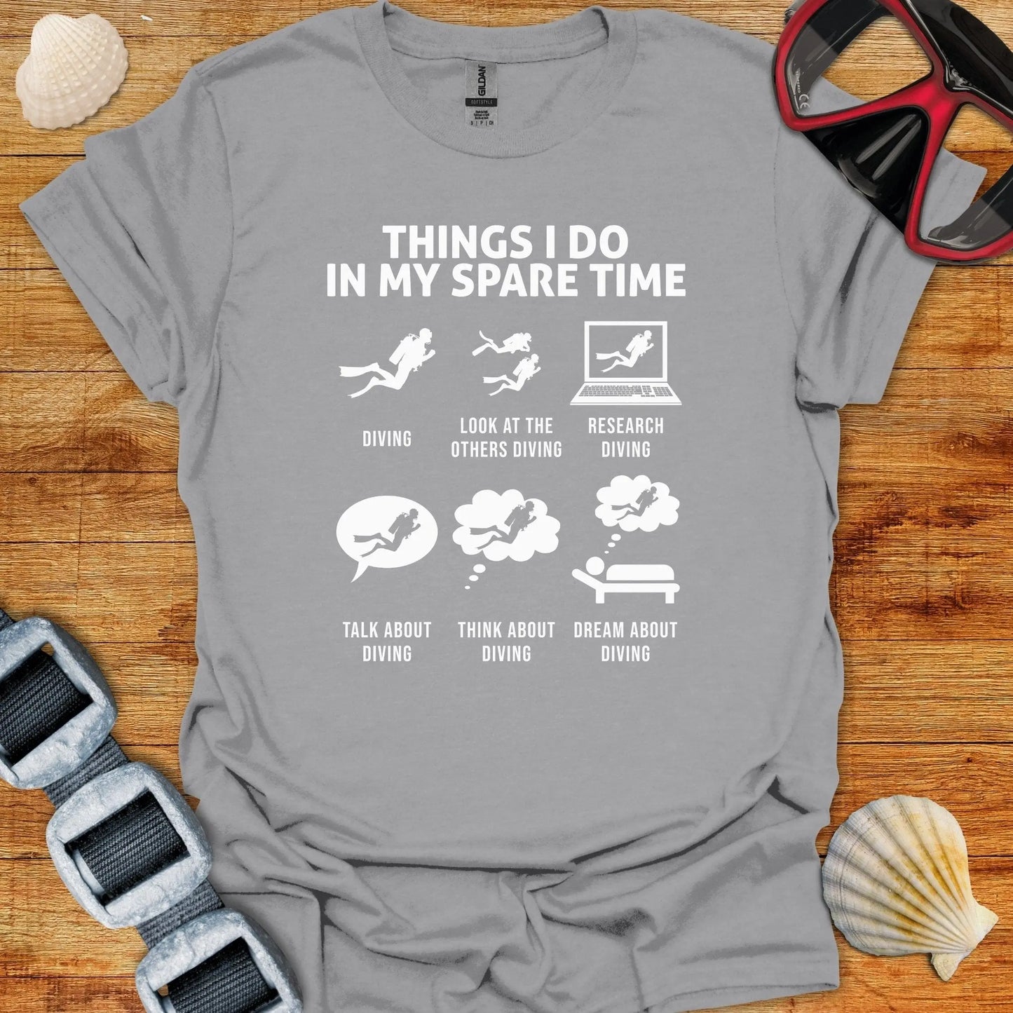 T-Shirt Sport Grey / S Dive Things I Do T-Shirt