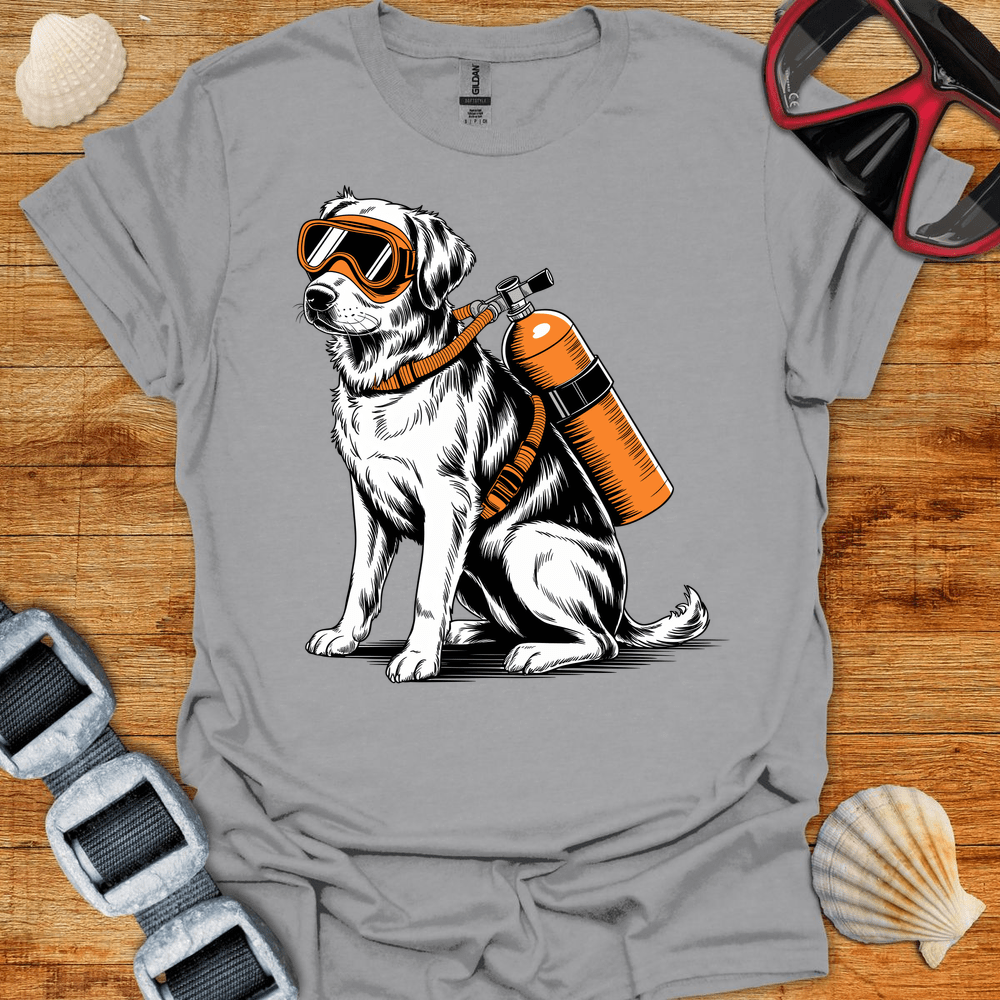 T-Shirt Sport Grey / S Diving Dog T-Shirt