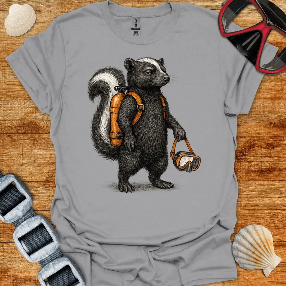 T-Shirt Sport Grey / S Diving Skunk T-Shirt