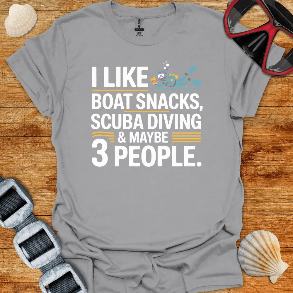 T-Shirt Sport Grey / S I Like Boat Snacks T-Shirt