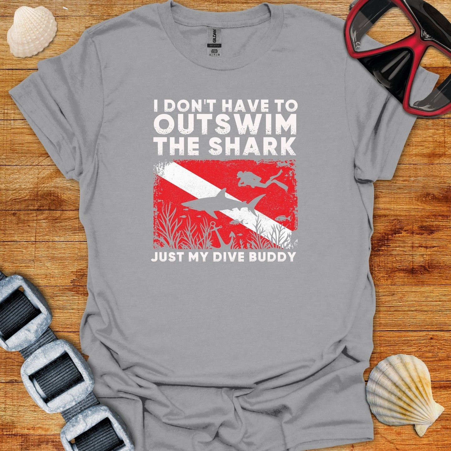 T-Shirt Sport Grey / S Outswim The Shark T-Shirt