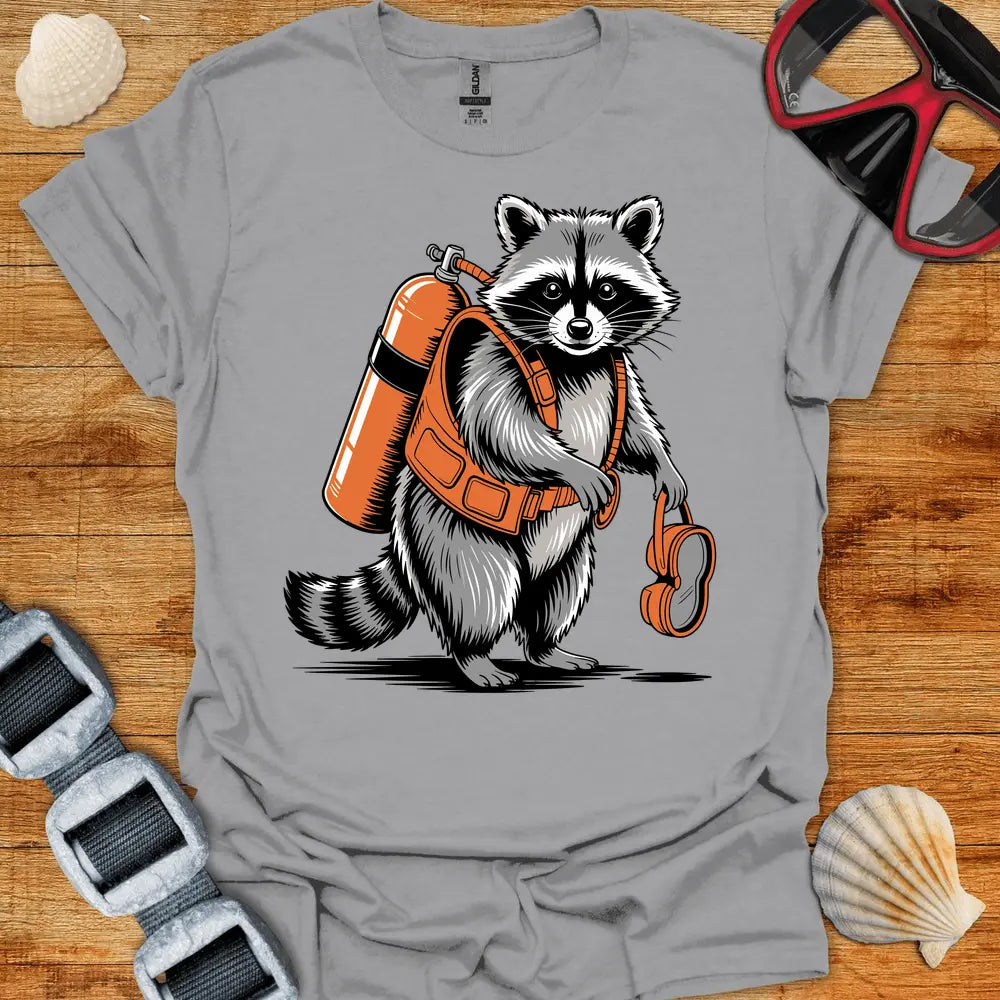T-Shirt Sport Grey / S Racoon Diver T-Shirt