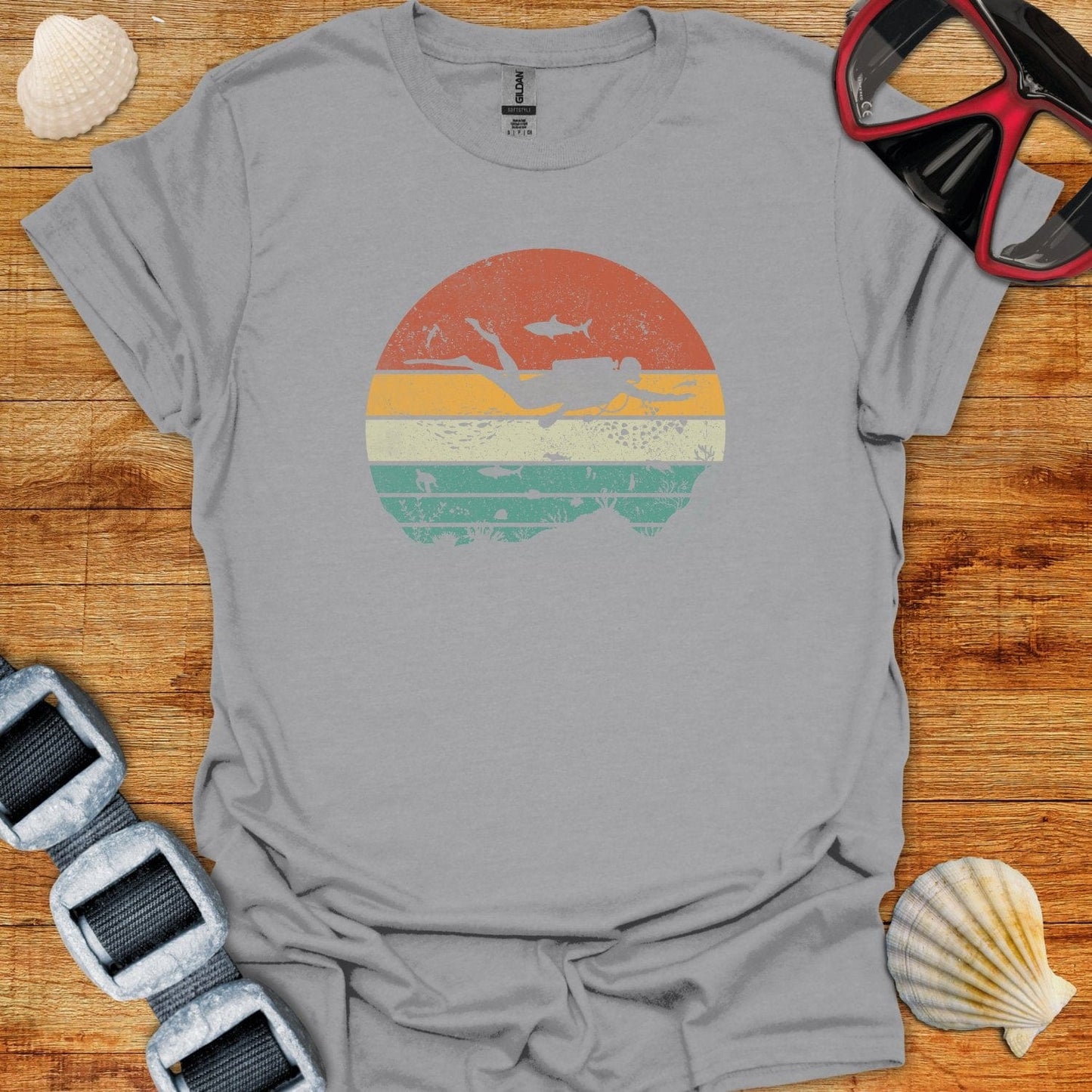 T-Shirt Sport Grey / S Retro Sun