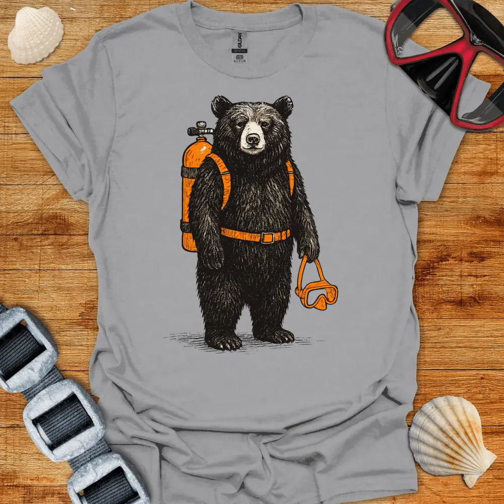 T-Shirt Sport Grey / S Scuba Black Bear T-Shirt